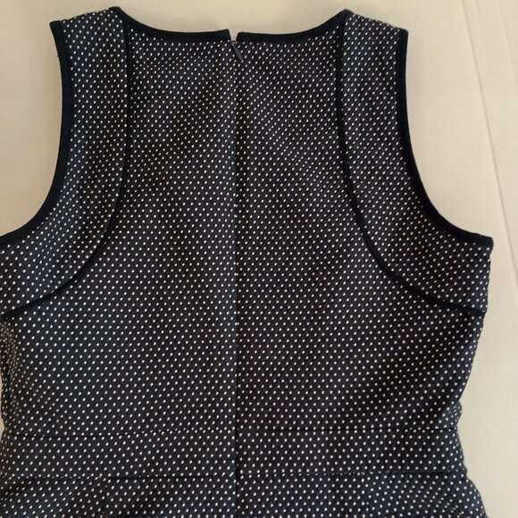 J. Crew Blue White Polka Dot Sleeveless Sheath Dress Women’s Size 4 - Picture 6 of 15